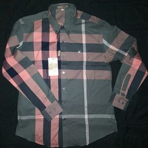 Burberry button up shirt. Please read description
